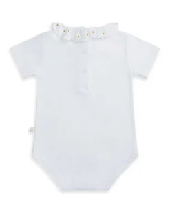 Angel Wing & Heart Ruffle Collar Onesie