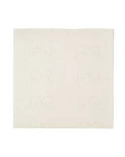 Angel Wing Cashmere Pointelle Blanket - Ivory