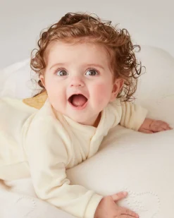 Angel Wing Cashmere Pointelle Blanket - Ivory