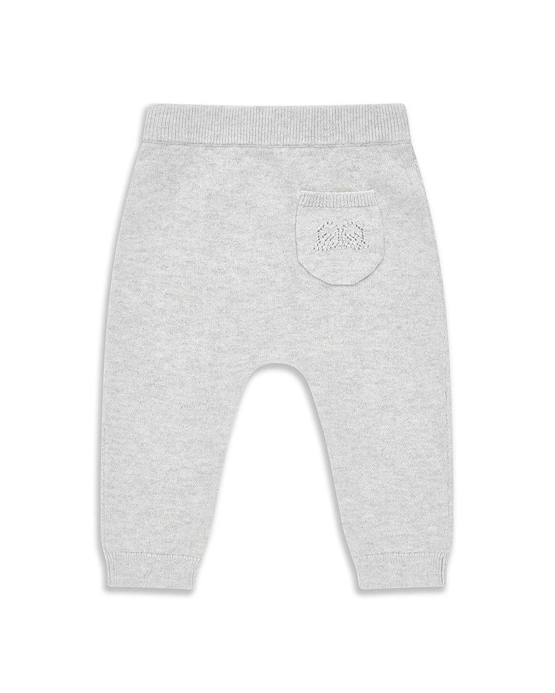 Angel Wing Knitted Trouser - Grey