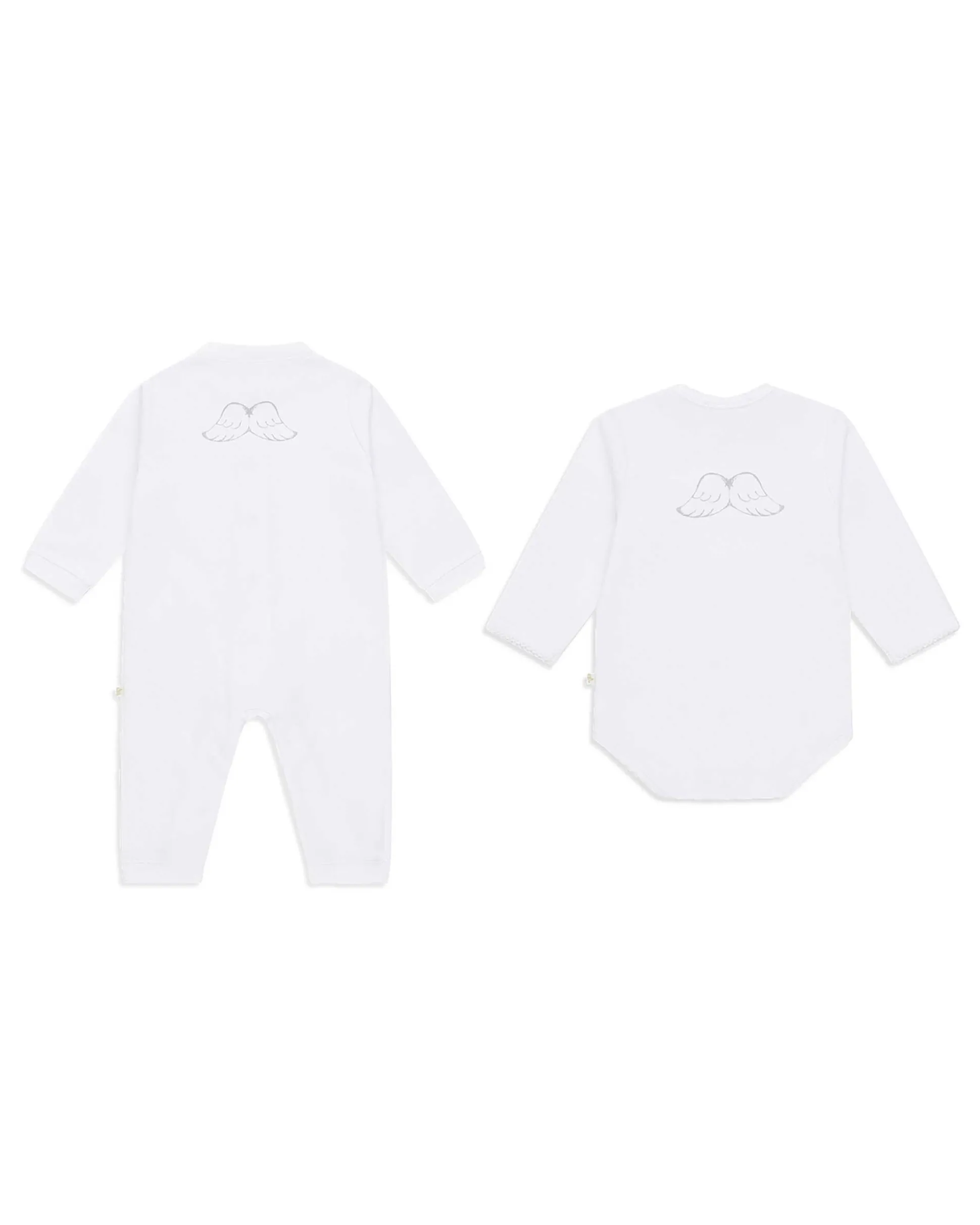 Angel Wing Organic Cotton 2 Piece Set - White