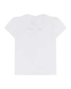 Angel Wing Peter Pan Collar T-Shirt - Child White & Gold