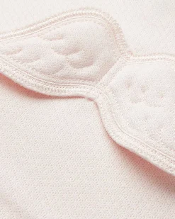 Angel Wing Pointelle Sleepsuit - Pink