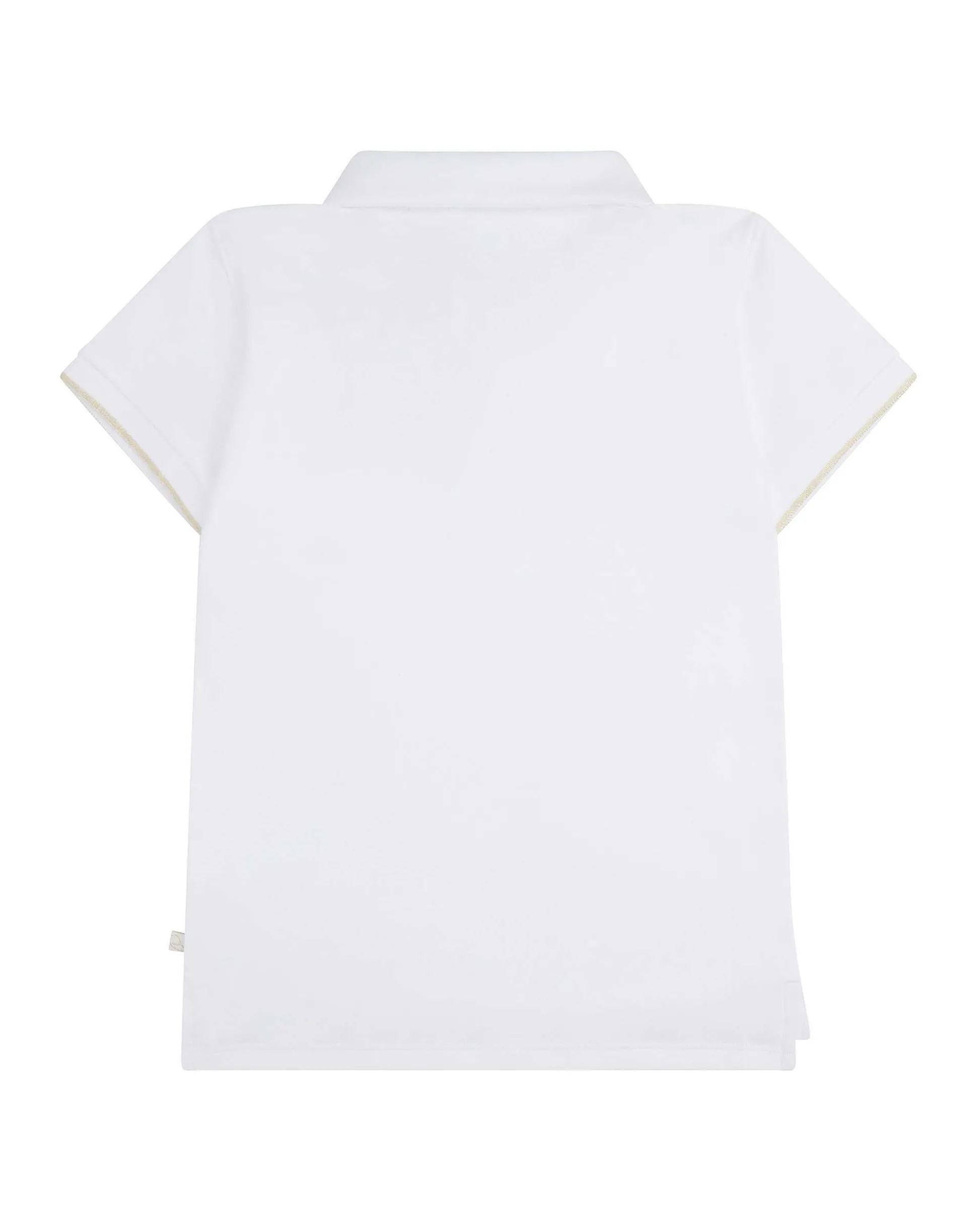 Angel Wing Polo Shirt - Child - White & Gold