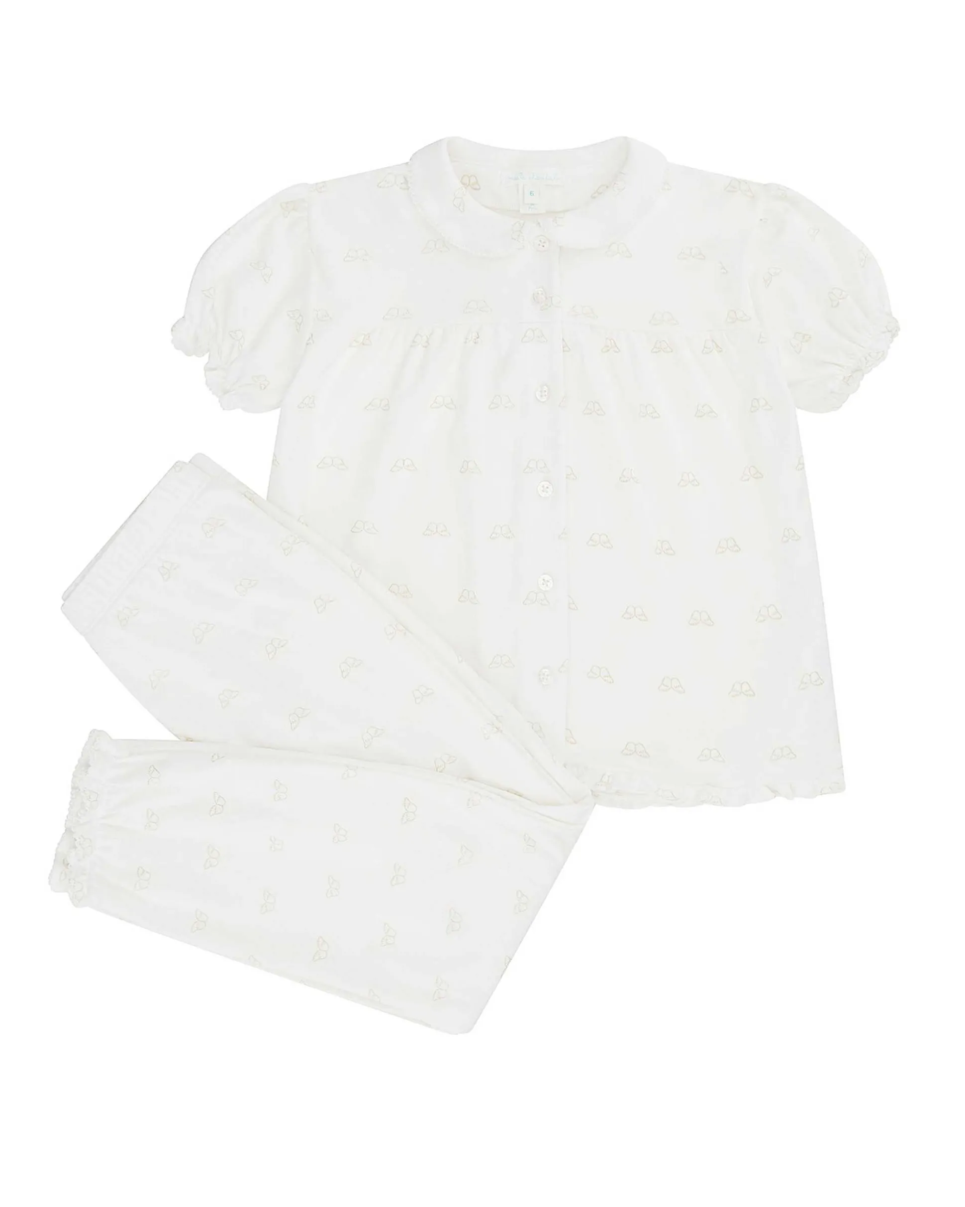 Angel Wing Print Pyjamas - Child Cream