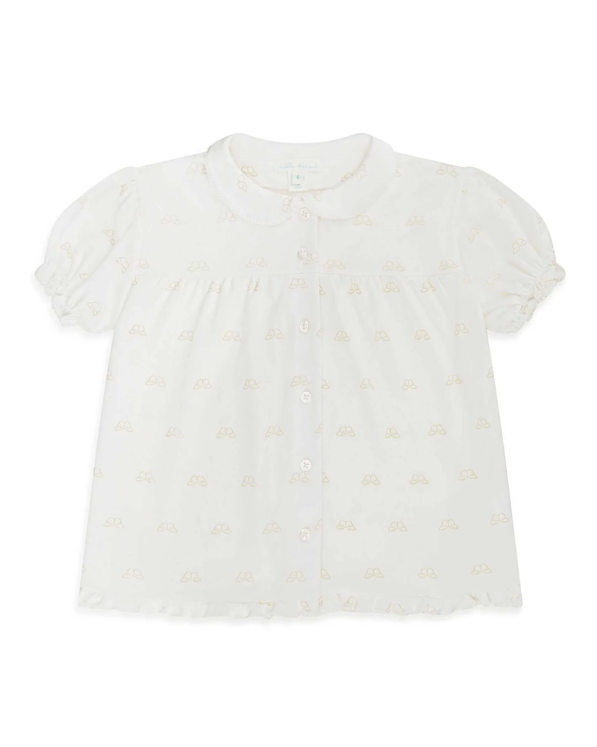 Angel Wing Print Pyjamas - Child Cream