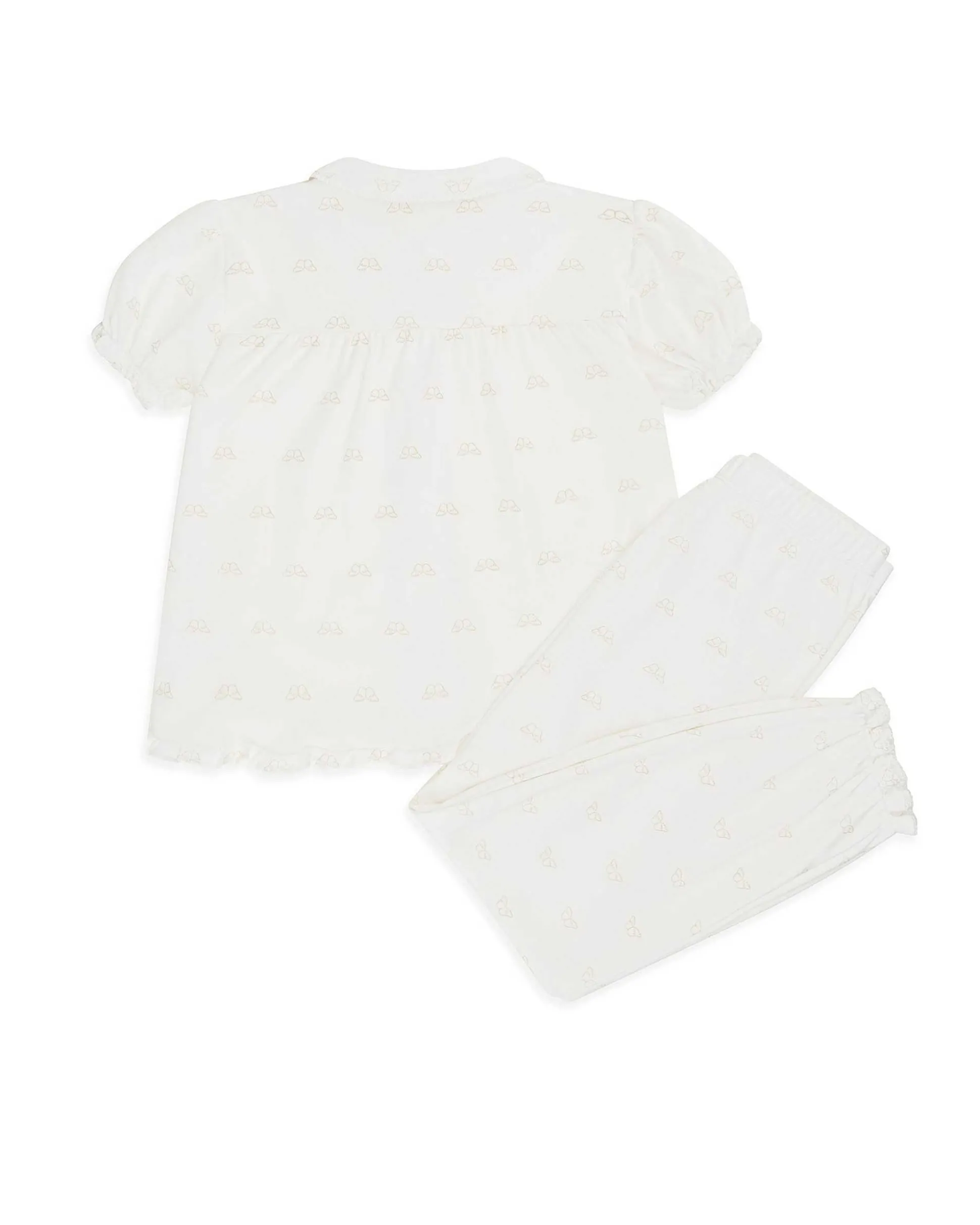 Angel Wing Print Pyjamas - Child Cream