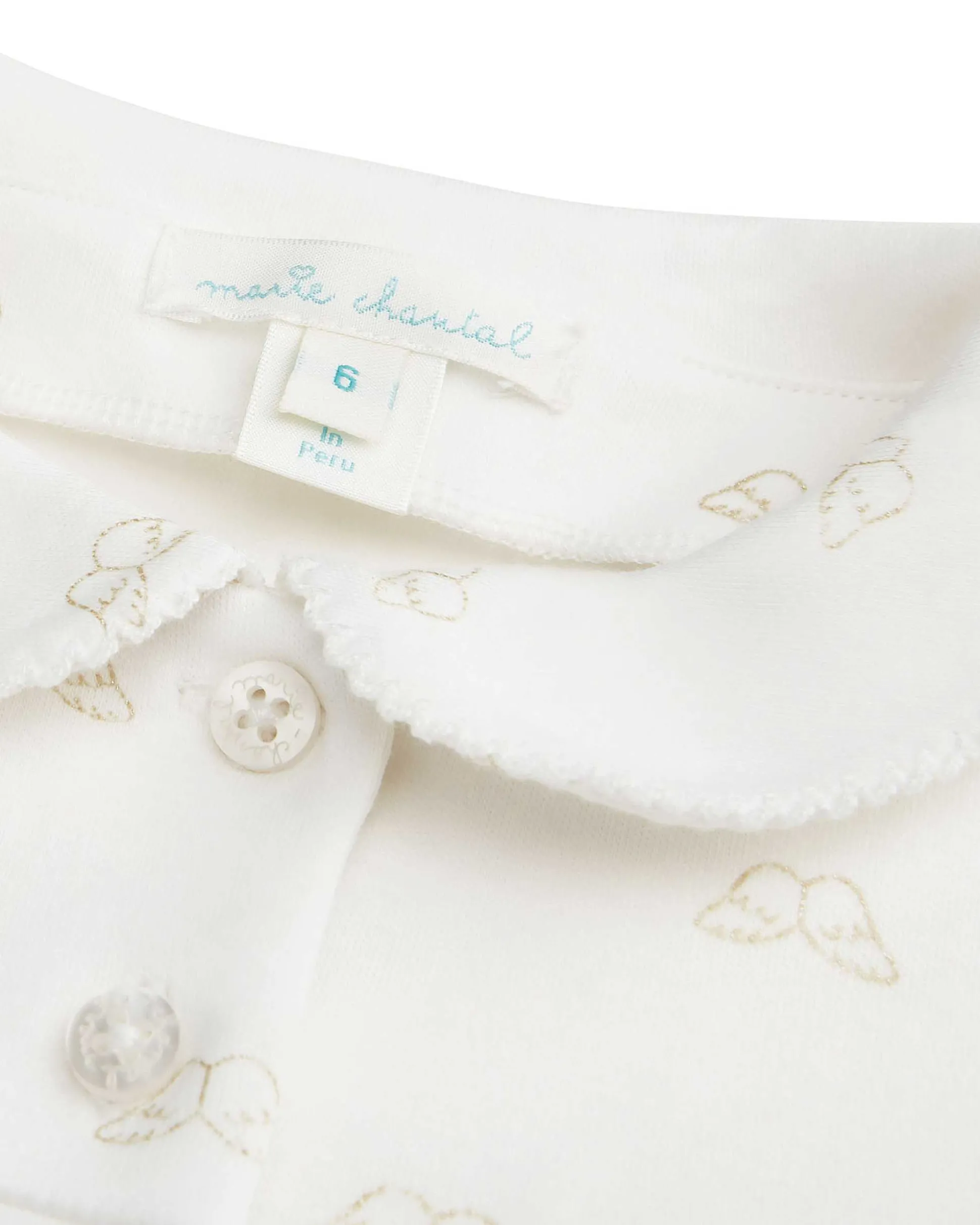 Angel Wing Print Pyjamas - Child Cream