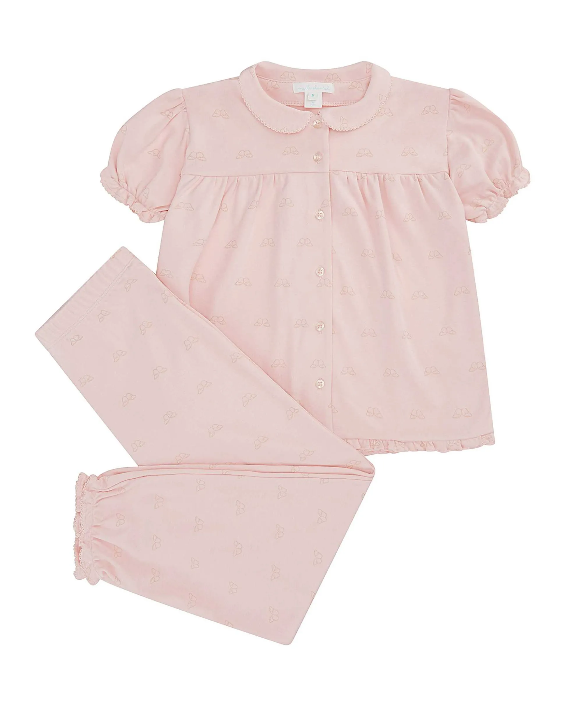 Angel Wing Print Pyjamas - Child Pink