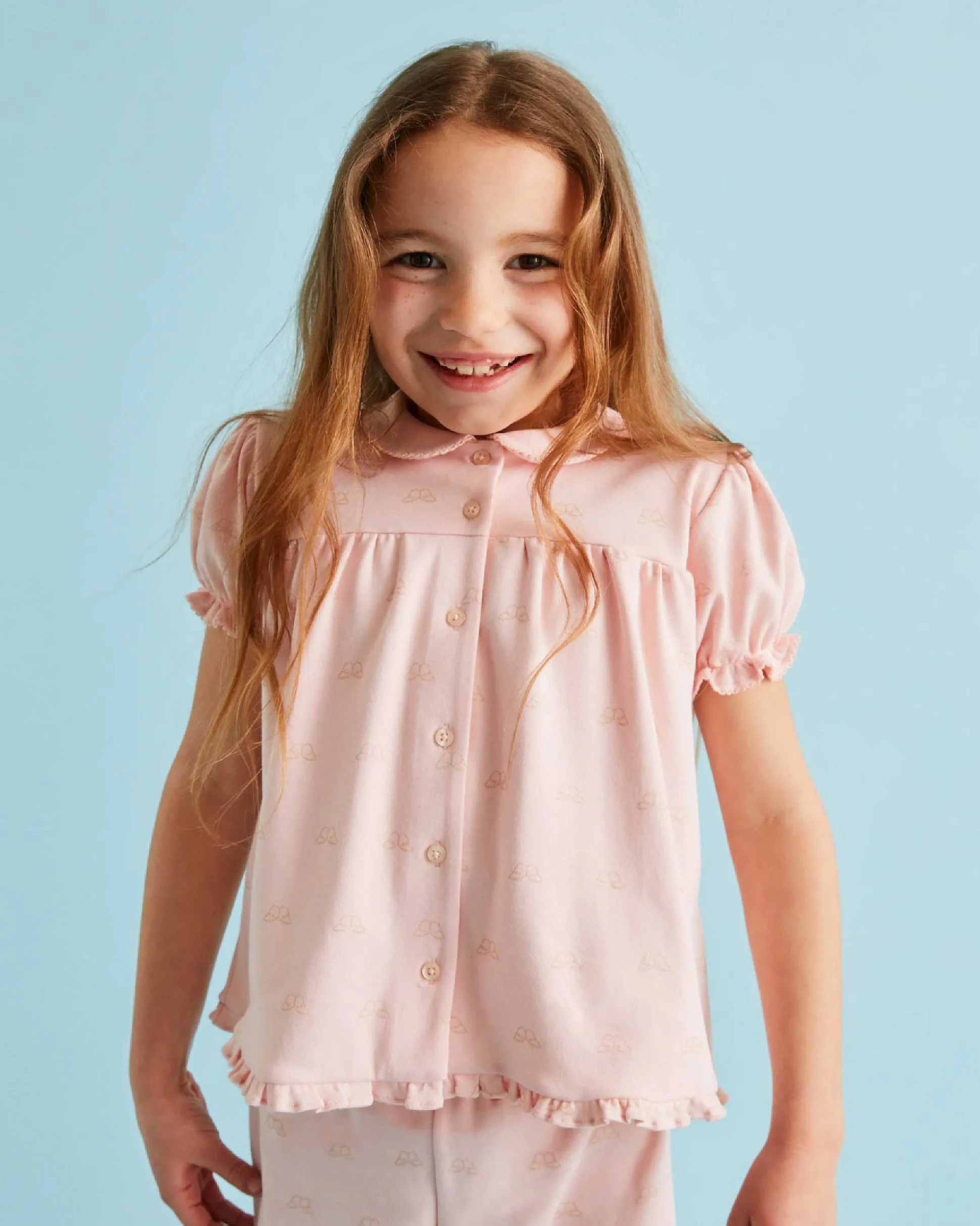 Angel Wing Print Pyjamas - Child Pink