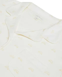 Angel Wing Print Pyjamas - Adult Cream