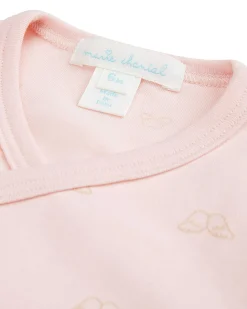 Angel Wing Print Wrap Set - Pink