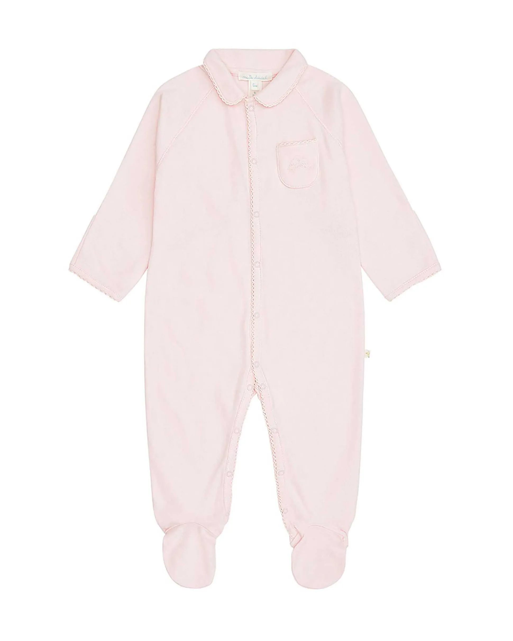 Angel Wing Sleepsuit With Mittens - Pink