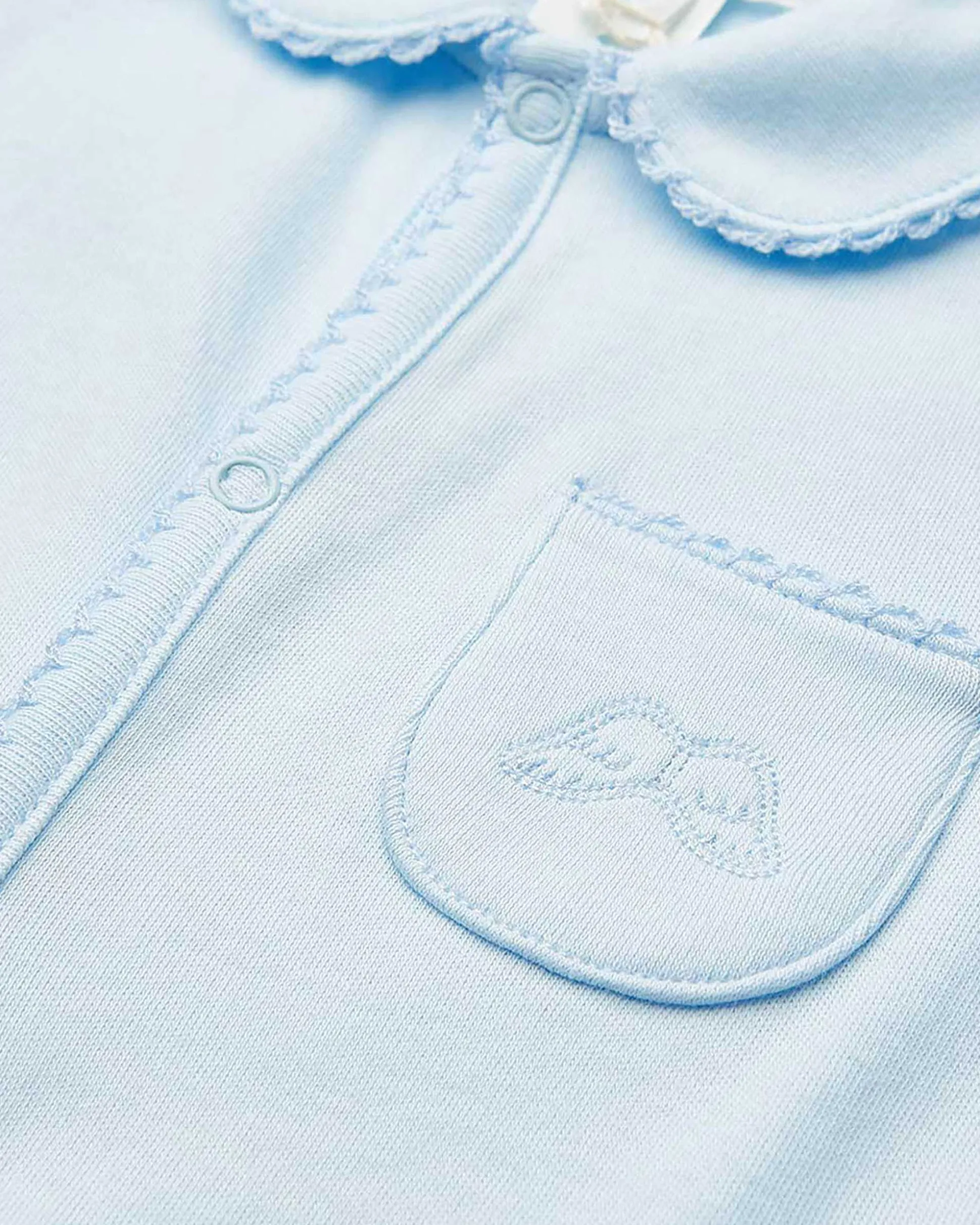 Angel Wing Sleepsuit With Mittens - Blue