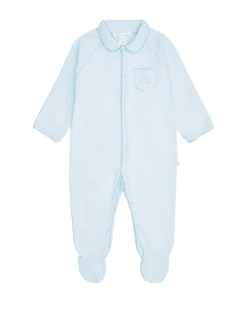 Angel Wing Sleepsuit With Mittens - Blue