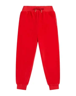 Angel Wing Velour Loungewear Set Child Berry