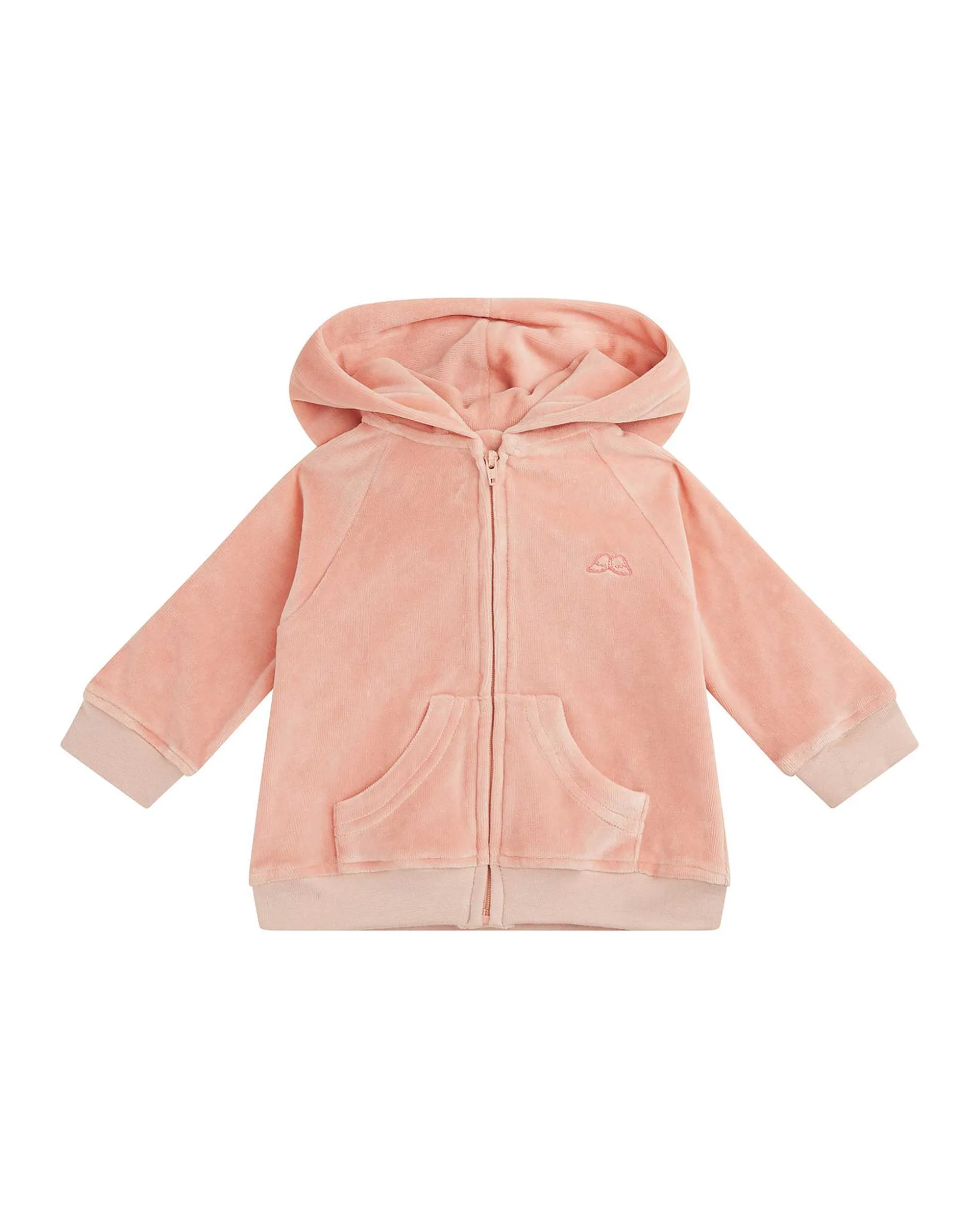 Angel Wing Velour Loungewear Set Baby Dusty Pink