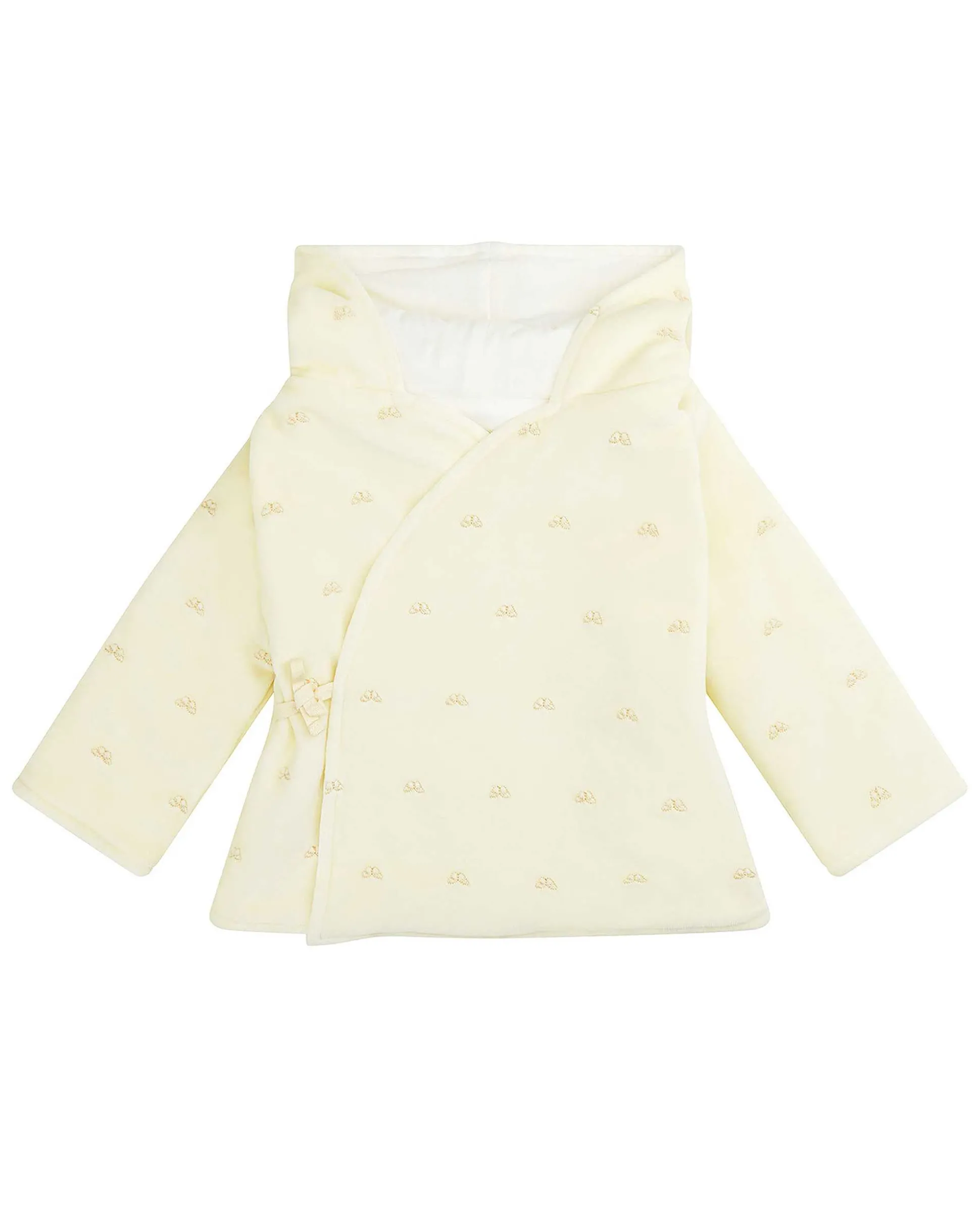 Angel Wing Velour Pram Jacket - Cream
