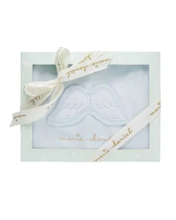 Angel Wing Velour Sleepsuit - Blue