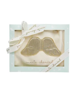 Angel Wing Velour Sleepsuit - Cream & Gold