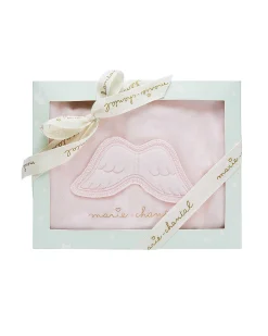 Angel Wing Velour Sleepsuit - Pink