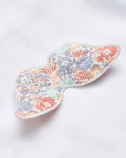 Angel Wing Velour Sleepsuit - Floral White