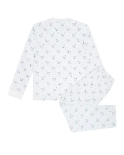 Bear Print Fitted Pyjamas - Adult