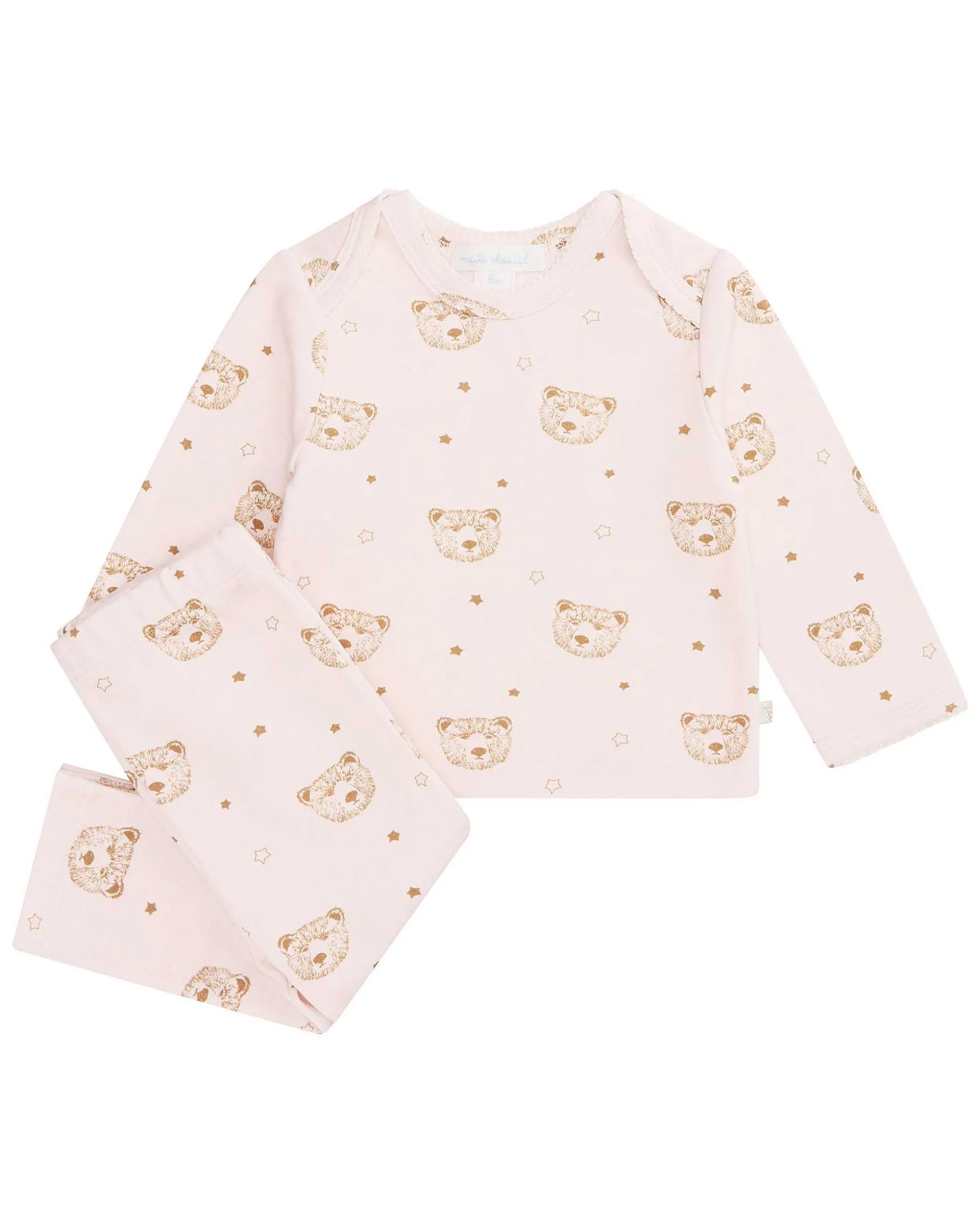 Bear Two Piece Set - Baby Pink
