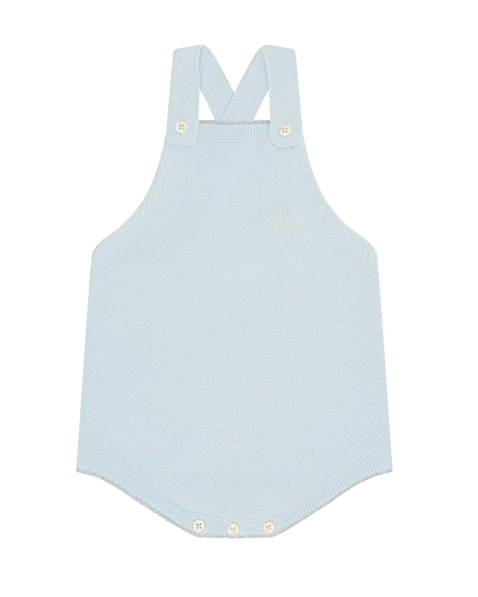 Cashmere Sparkle Romper - Pale Blue