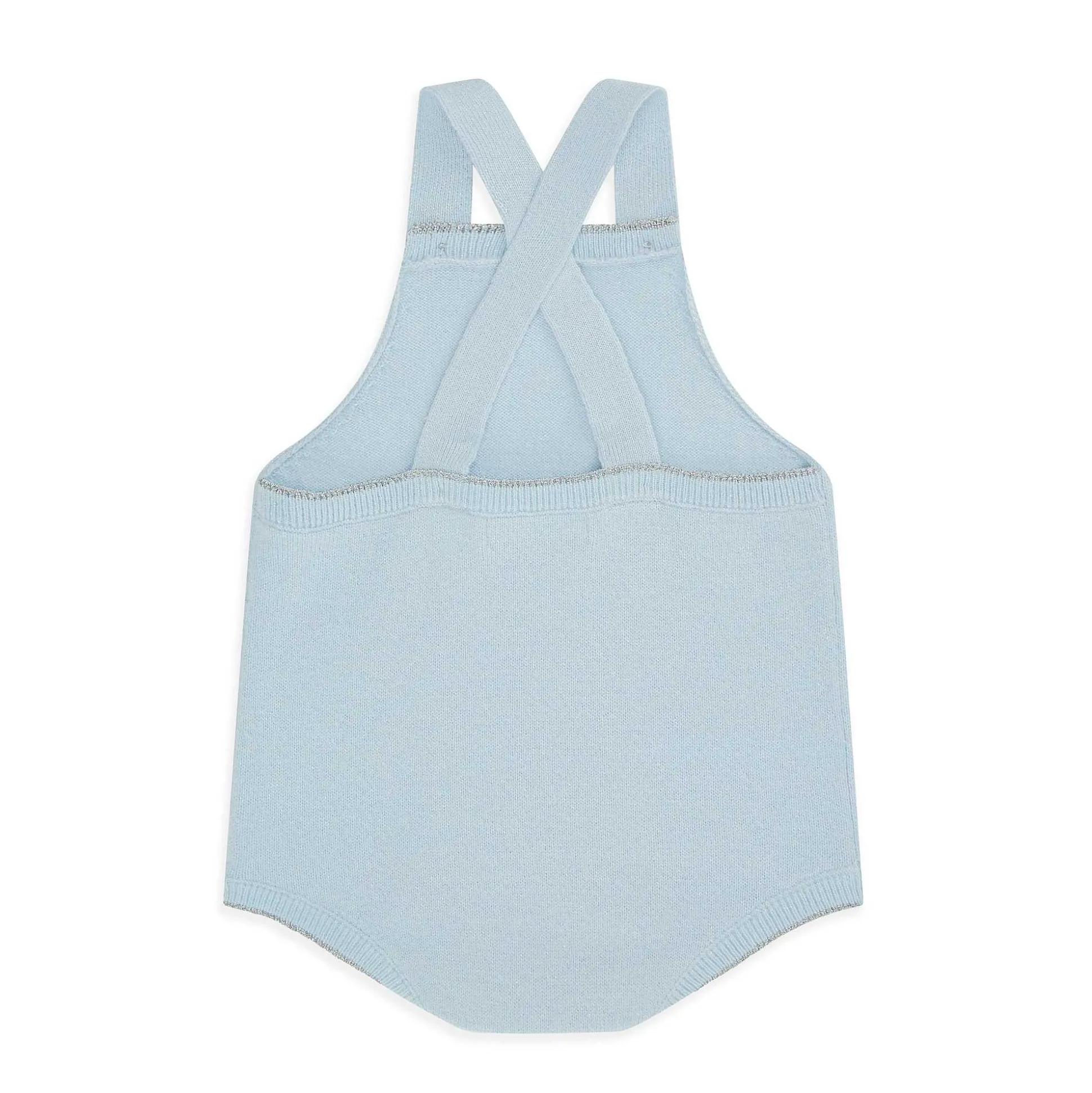 Cashmere Sparkle Romper - Pale Blue