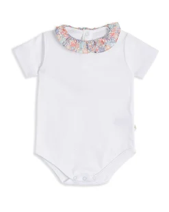 Floral Ruffle Collar Onesie