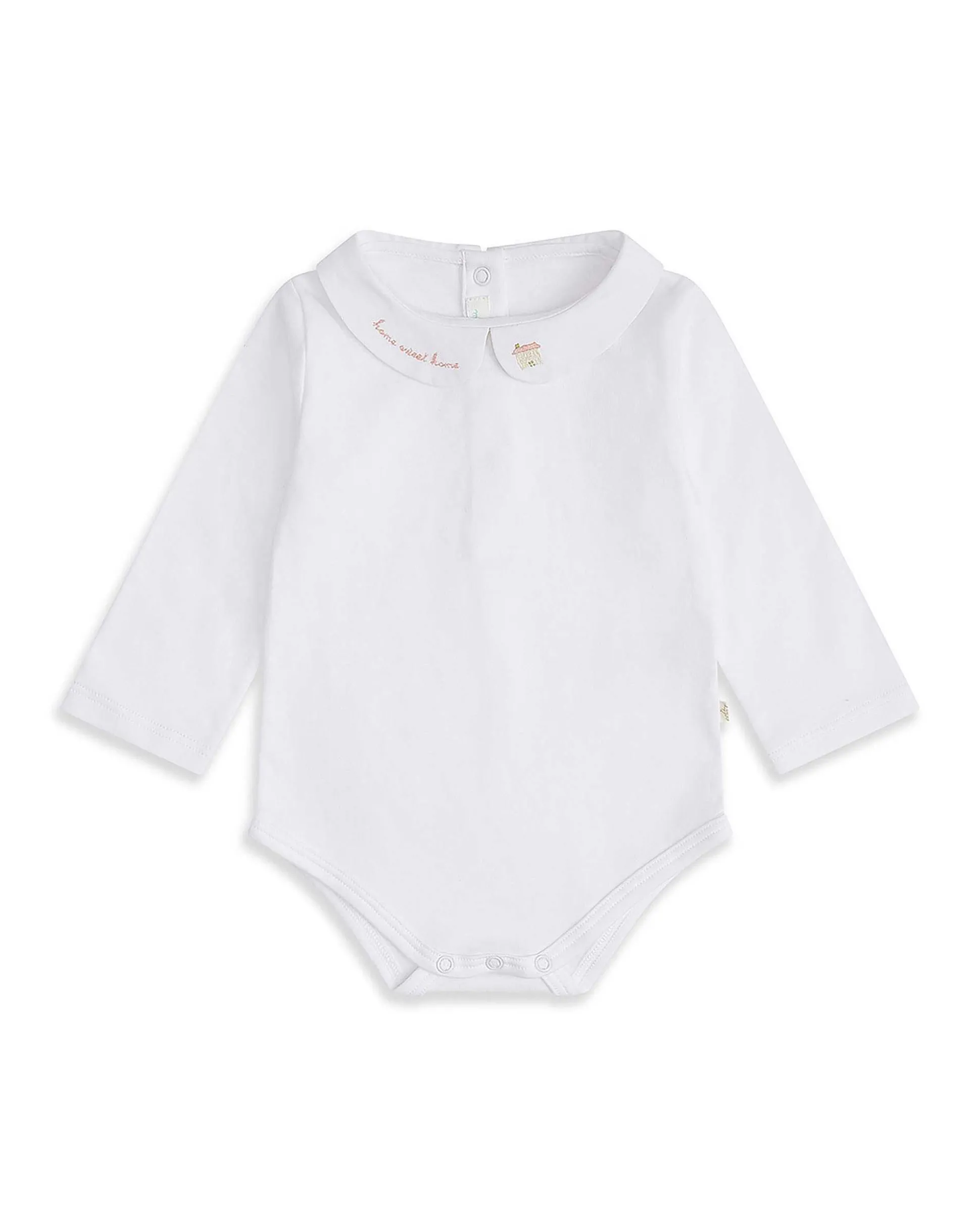 Home Sweet Home Peter Pan Collar Onesie - Pink