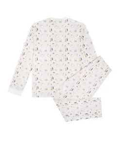 Kitten'S Tea Party Pyjamas - Adult Pink