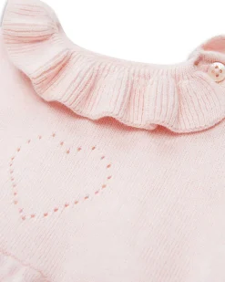 Knitted Heart Dress - Pink