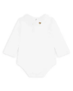 Little Bear Embroidered Collar Onesie