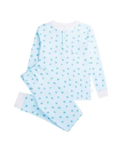 Love Heart Pyjama - Child Blue