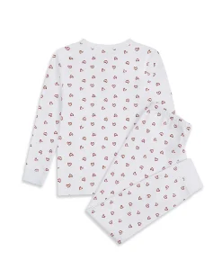 Love Heart Pyjama & Sleep Mask Set - Child White