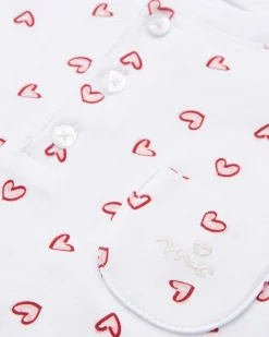 Love Heart Pyjama & Sleep Mask Set - Child White