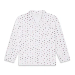 Love Heart Pyjama & Sleep Mask Set - Adult White