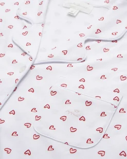 Love Heart Pyjamas - Adult White