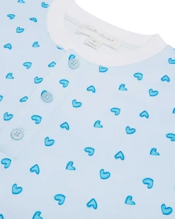 Love Heart Pyjamas - Adult Blue
