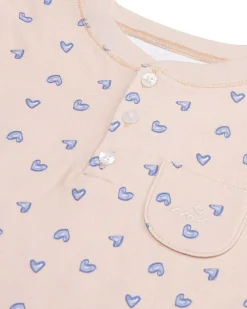 Love Heart Pyjamas - Child Pink