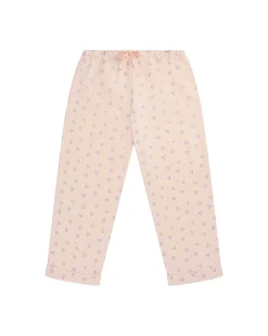 Love Heart Woven Cotton Pyjamas - Child Pink