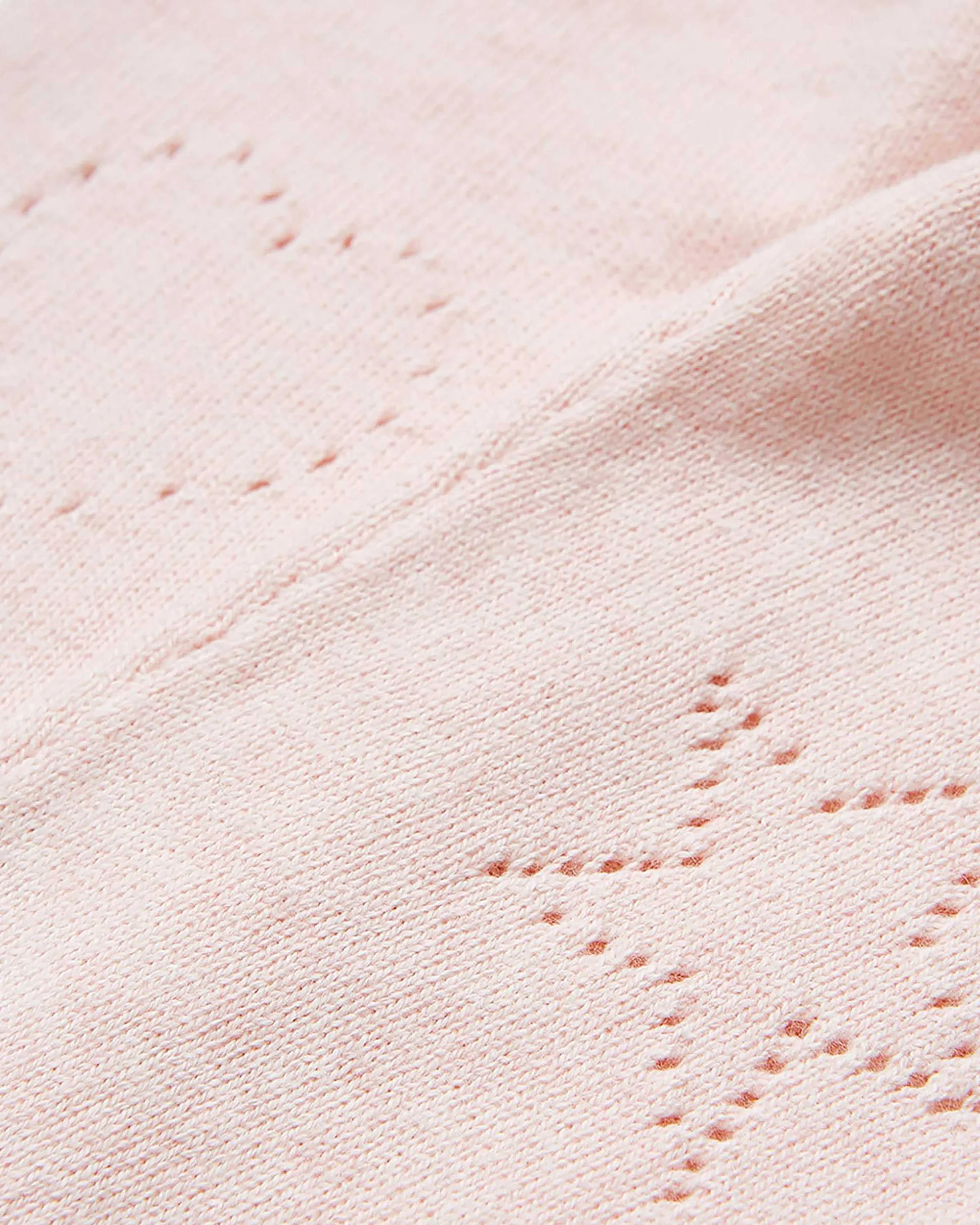 Pointelle Crawler Set - Heart Pink