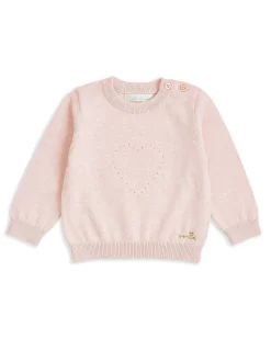 Pointelle Crawler Set - Heart Pink