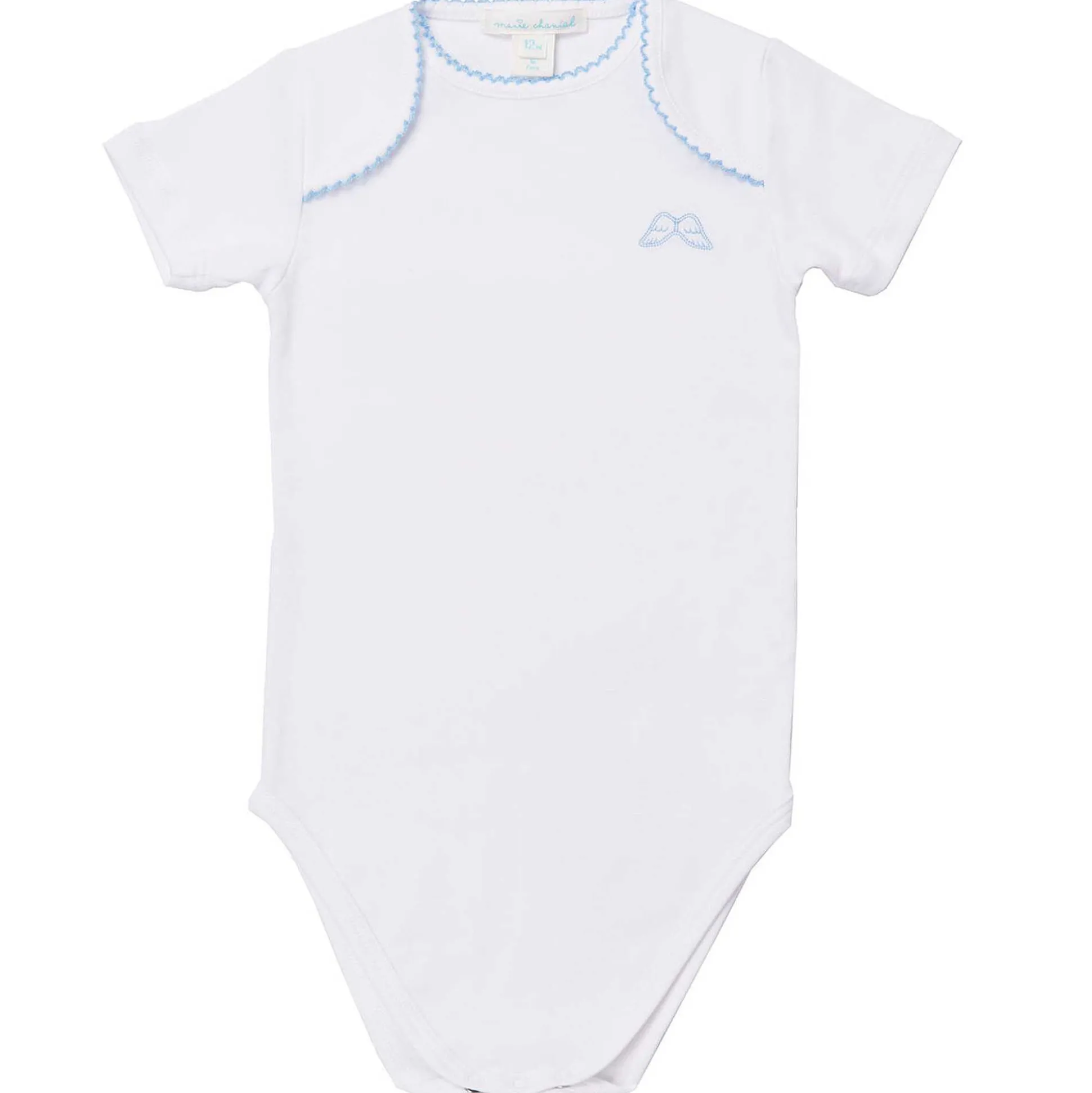 Set Of 7 Picot Onesies - Blue