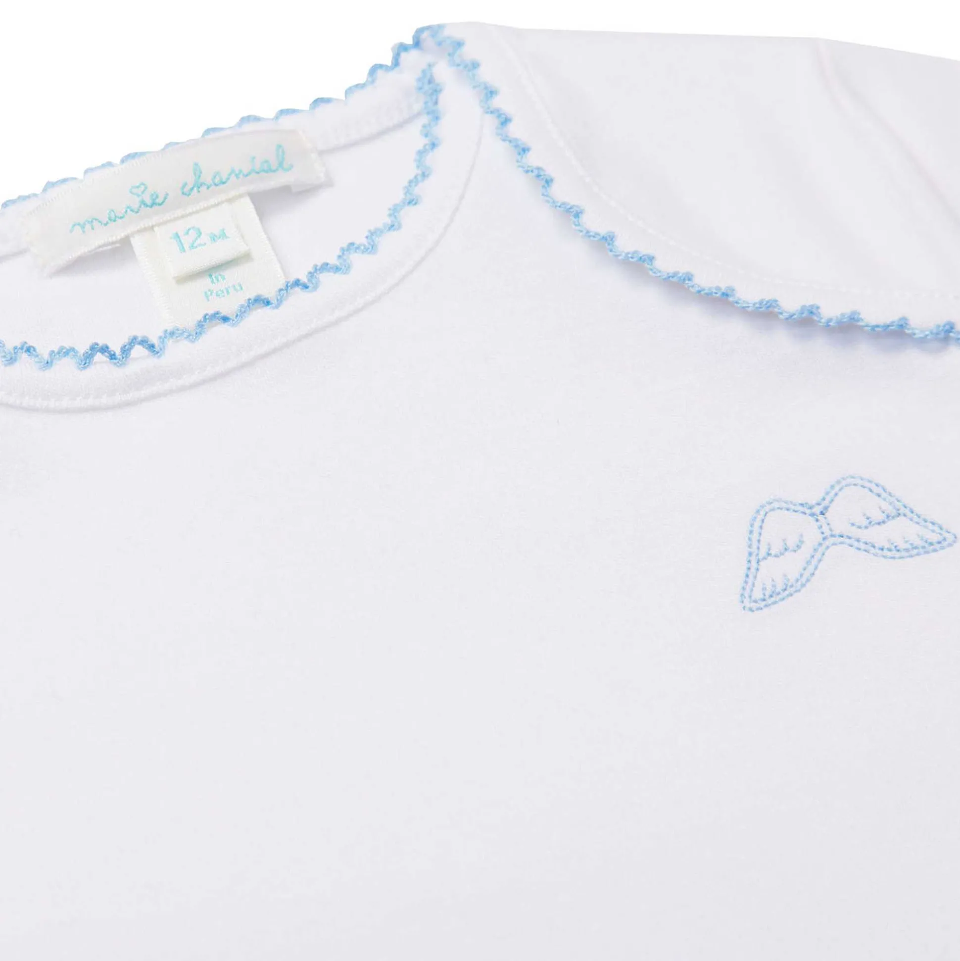 Set Of 7 Picot Onesies - Blue