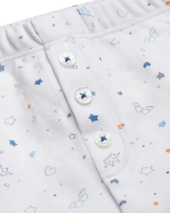 Star & Crown And Cloud Pyjamas - Blue