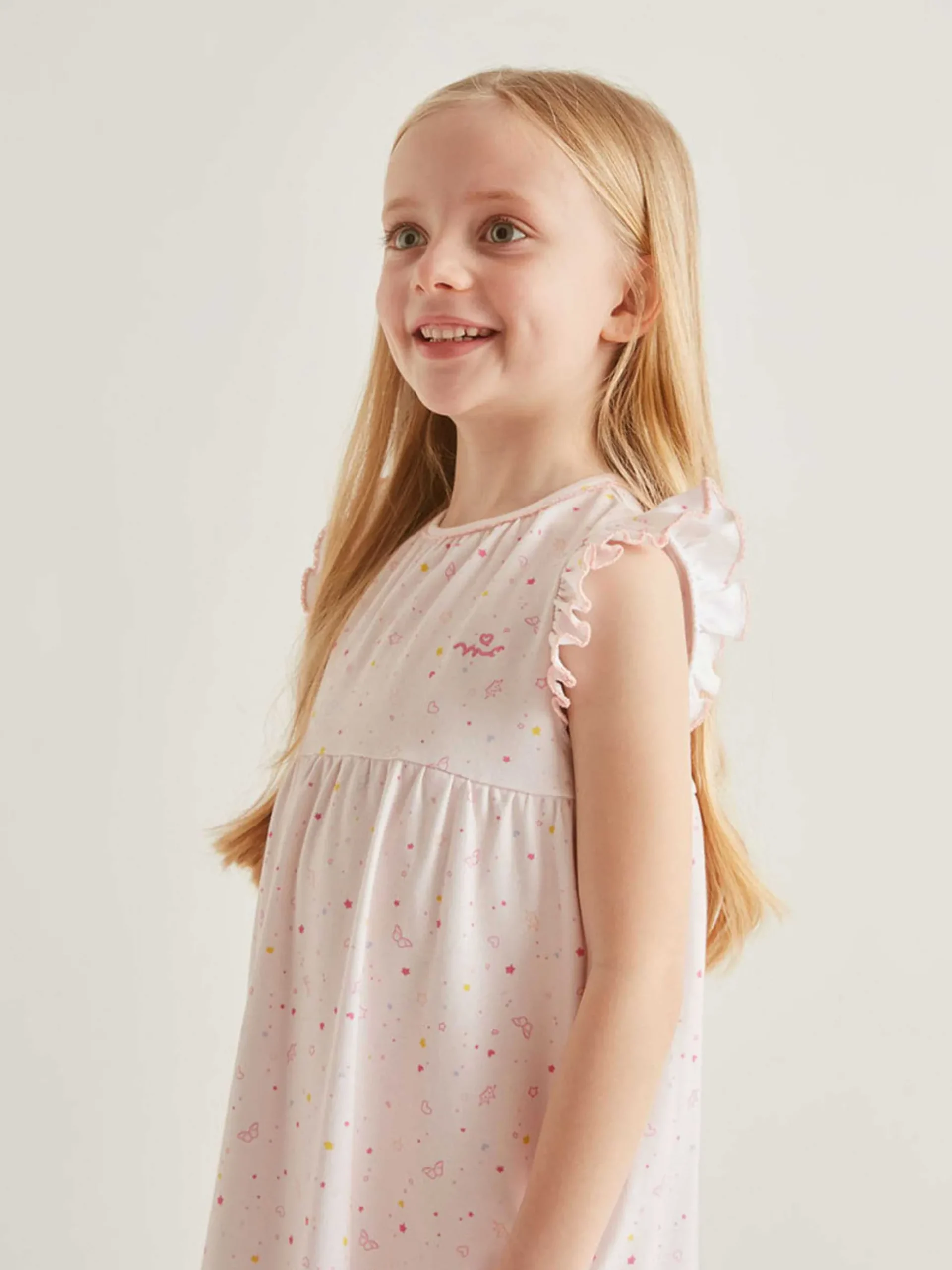 Star & Crown Nightgown - Child Pink