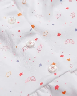 Star & Crown Nightgown - Child White/Pink